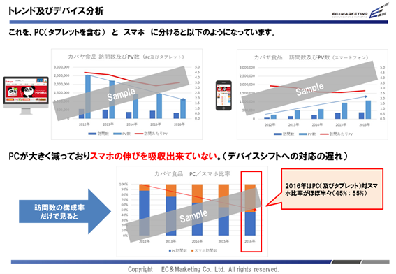 【アクセス解析資料　トレンドとデバイス分析】 イメージ